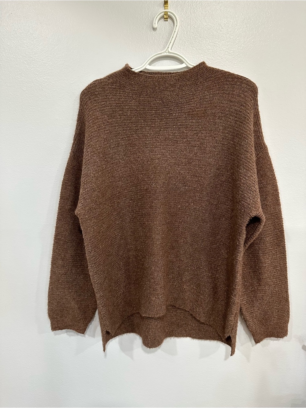 Truth by Republic Brown Oversized Dolman Sleeve Sweater Small Cozy Knit